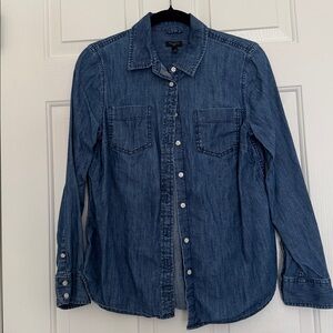 Talbots Denim Button Down Long Sleeve Shirt MP